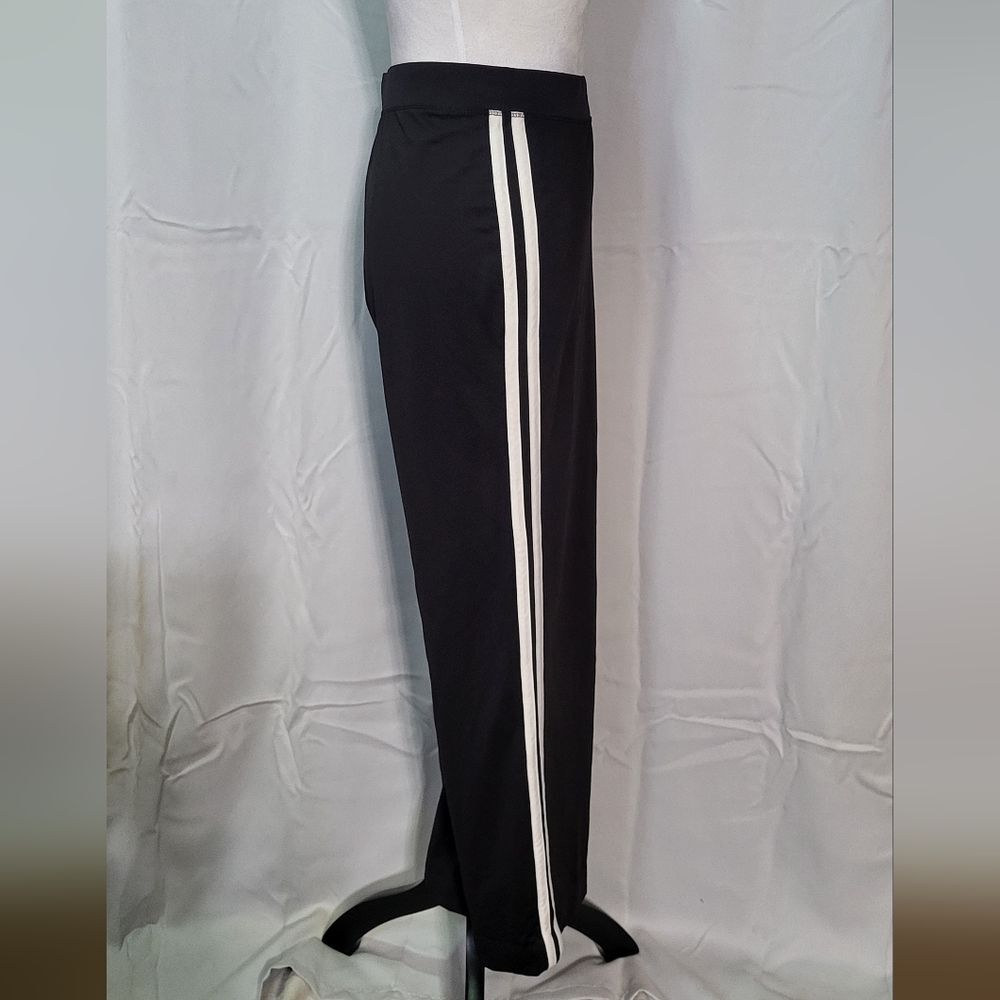 Tek Gear Women's Vintage Black Double Striped High Waist Track Pants Sz Large 🐈 - Picture 6 of 11